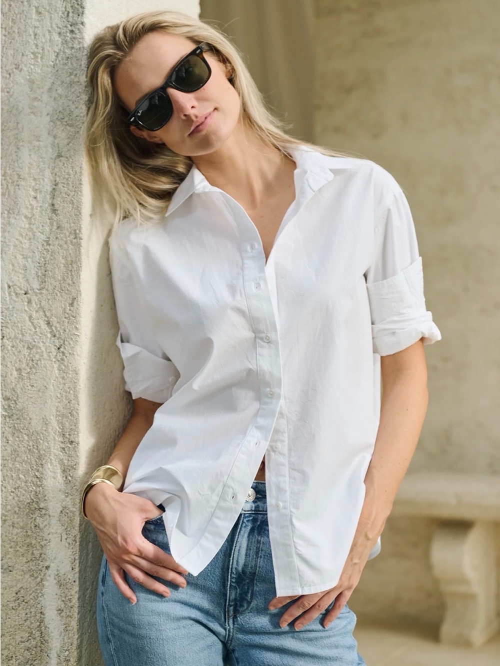 Julia Amory The Carolyn Classic White Button-Down Shirt